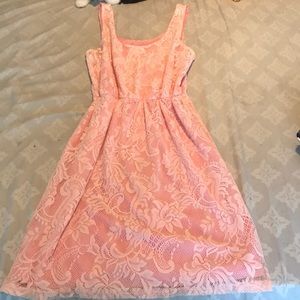 Pink lace dress!